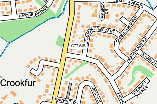 G77 6JB map - OS OpenMap – Local (Ordnance Survey)