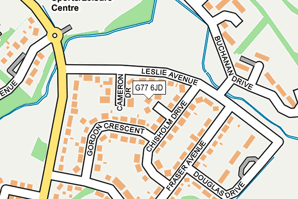 G77 6JD map - OS OpenMap – Local (Ordnance Survey)