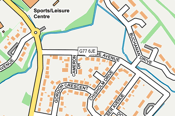 G77 6JE map - OS OpenMap – Local (Ordnance Survey)