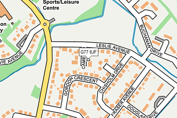 G77 6JF map - OS OpenMap – Local (Ordnance Survey)