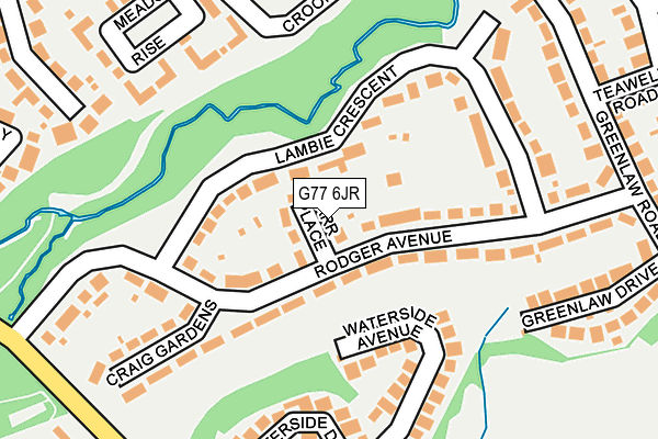 G77 6JR map - OS OpenMap – Local (Ordnance Survey)