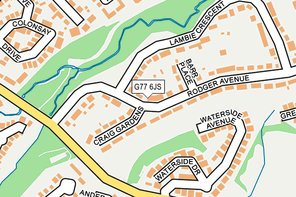 G77 6JS map - OS OpenMap – Local (Ordnance Survey)