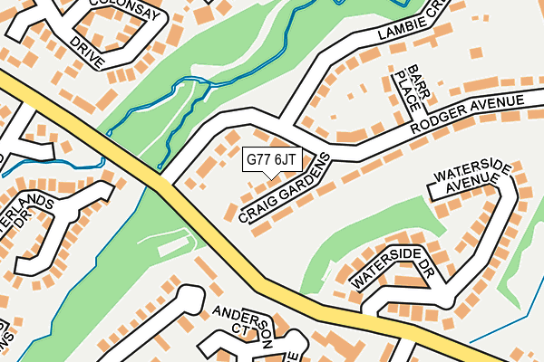 G77 6JT map - OS OpenMap – Local (Ordnance Survey)