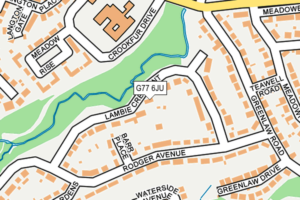 G77 6JU map - OS OpenMap – Local (Ordnance Survey)