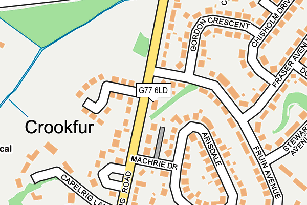 G77 6LD map - OS OpenMap – Local (Ordnance Survey)