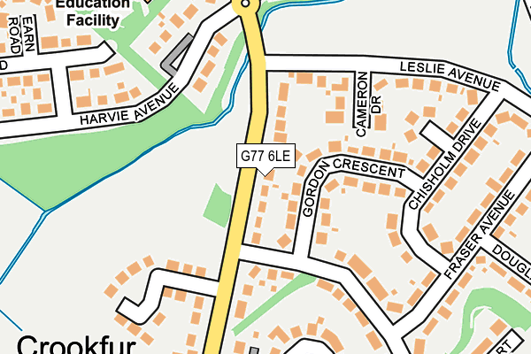 G77 6LE map - OS OpenMap – Local (Ordnance Survey)