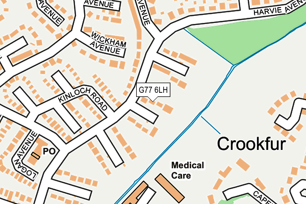 G77 6LH map - OS OpenMap – Local (Ordnance Survey)