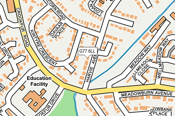 G77 6LL map - OS OpenMap – Local (Ordnance Survey)