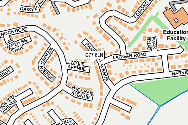 G77 6LN map - OS OpenMap – Local (Ordnance Survey)