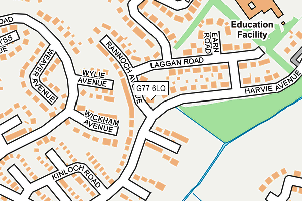 G77 6LQ map - OS OpenMap – Local (Ordnance Survey)