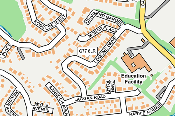 G77 6LR map - OS OpenMap – Local (Ordnance Survey)