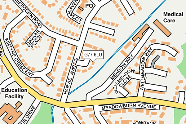 G77 6LU map - OS OpenMap – Local (Ordnance Survey)