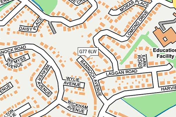 G77 6LW map - OS OpenMap – Local (Ordnance Survey)