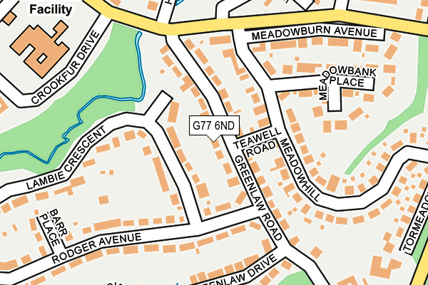 G77 6ND map - OS OpenMap – Local (Ordnance Survey)