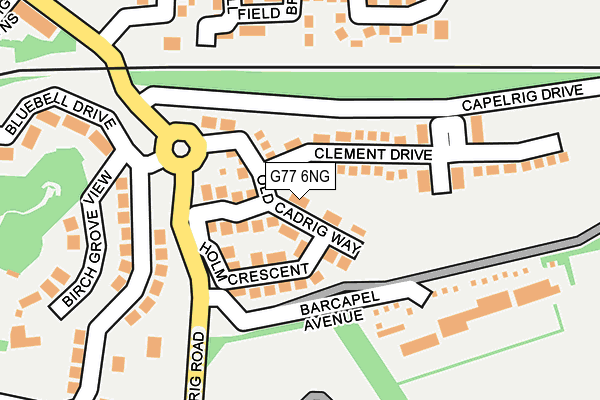 G77 6NG map - OS OpenMap – Local (Ordnance Survey)