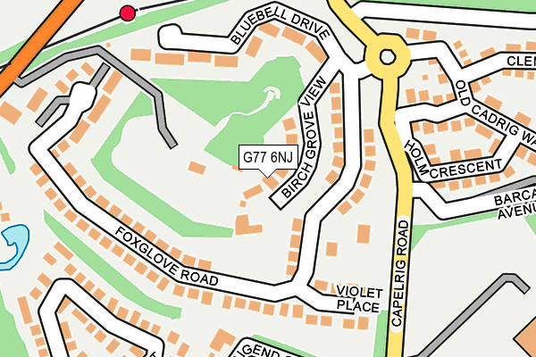 G77 6NJ map - OS OpenMap – Local (Ordnance Survey)