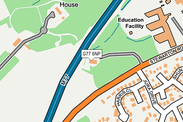 G77 6NP map - OS OpenMap – Local (Ordnance Survey)