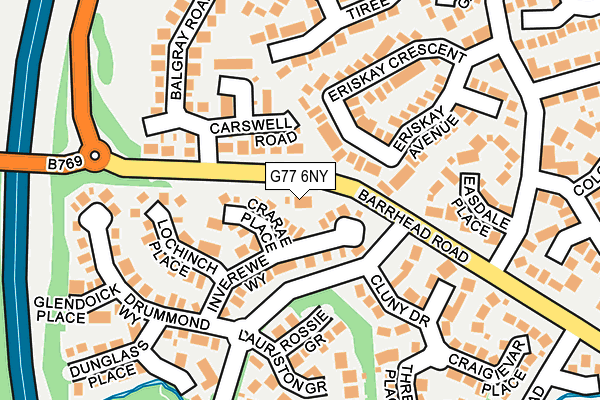 G77 6NY map - OS OpenMap – Local (Ordnance Survey)