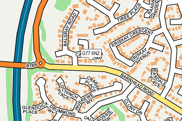 G77 6NZ map - OS OpenMap – Local (Ordnance Survey)