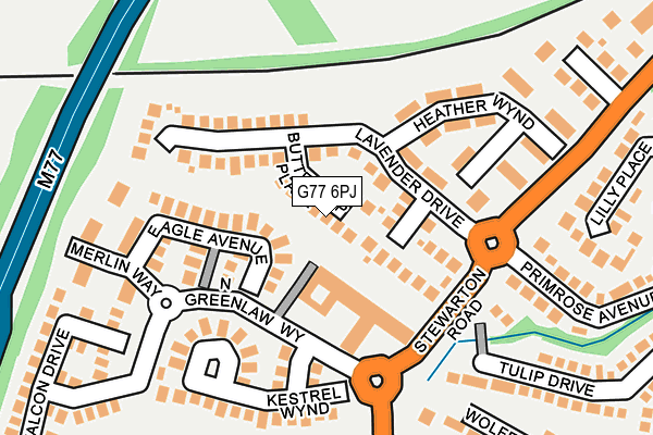 G77 6PJ map - OS OpenMap – Local (Ordnance Survey)