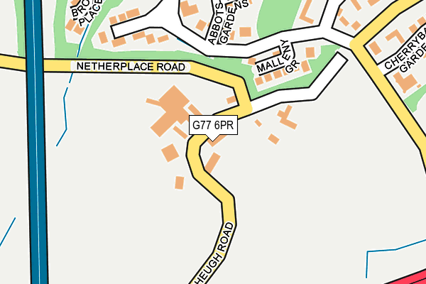 G77 6PR map - OS OpenMap – Local (Ordnance Survey)