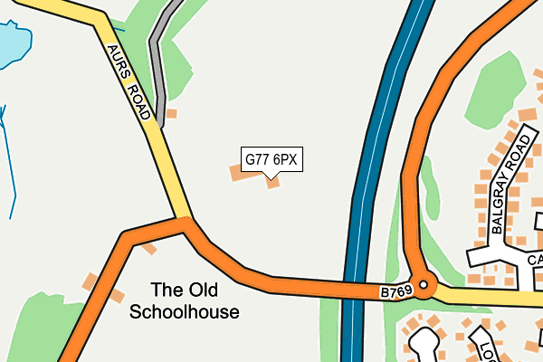 G77 6PX map - OS OpenMap – Local (Ordnance Survey)