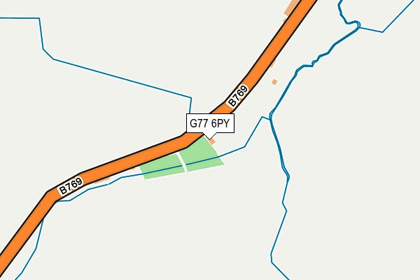 G77 6PY map - OS OpenMap – Local (Ordnance Survey)