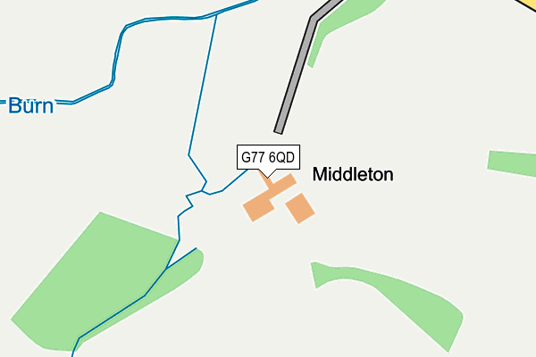 G77 6QD map - OS OpenMap – Local (Ordnance Survey)