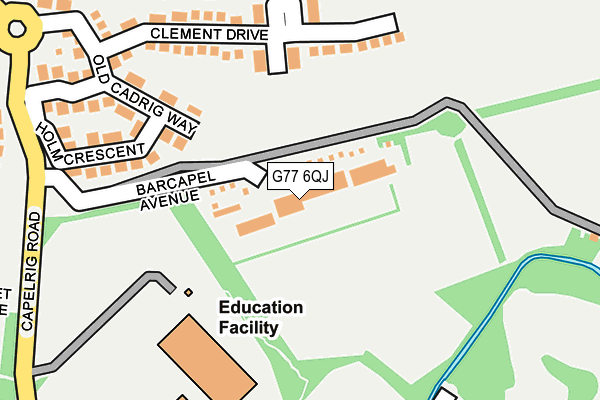 G77 6QJ map - OS OpenMap – Local (Ordnance Survey)