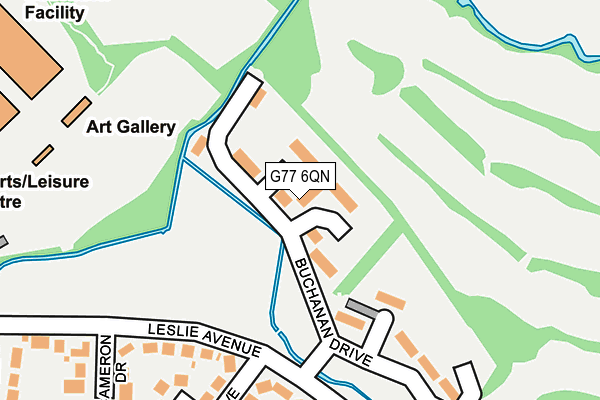 G77 6QN map - OS OpenMap – Local (Ordnance Survey)