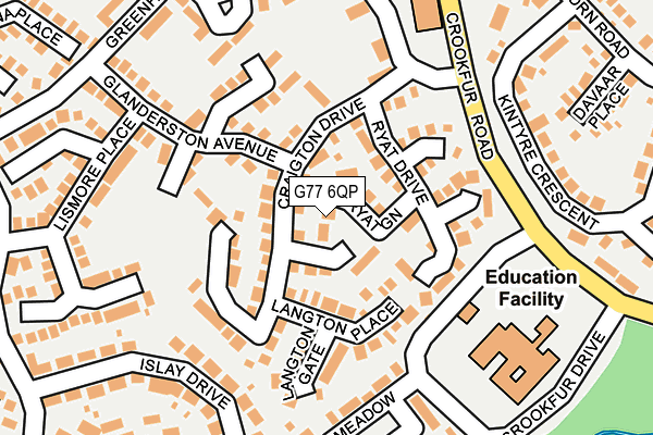 G77 6QP map - OS OpenMap – Local (Ordnance Survey)