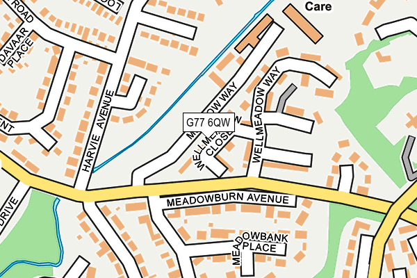 G77 6QW map - OS OpenMap – Local (Ordnance Survey)