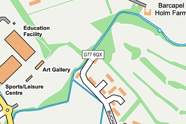 G77 6QX map - OS OpenMap – Local (Ordnance Survey)