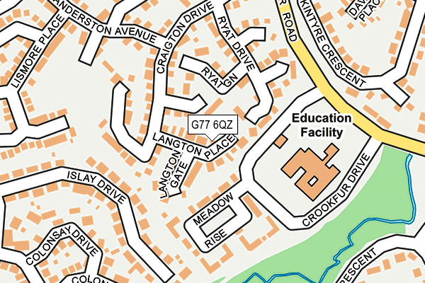 G77 6QZ map - OS OpenMap – Local (Ordnance Survey)