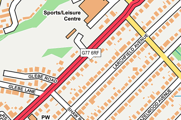 G77 6RF map - OS OpenMap – Local (Ordnance Survey)