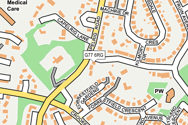 G77 6RG map - OS OpenMap – Local (Ordnance Survey)