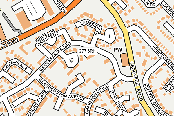 G77 6RH map - OS OpenMap – Local (Ordnance Survey)