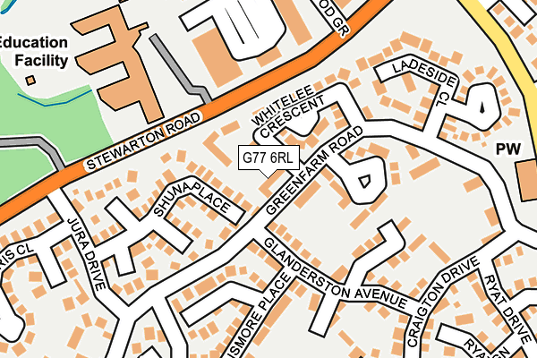 G77 6RL map - OS OpenMap – Local (Ordnance Survey)