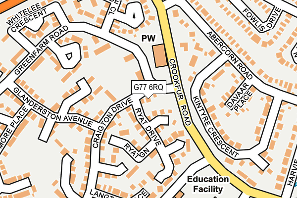 G77 6RQ map - OS OpenMap – Local (Ordnance Survey)