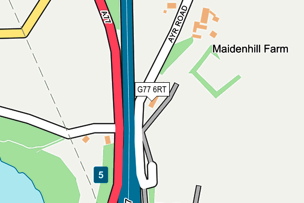 G77 6RT map - OS OpenMap – Local (Ordnance Survey)