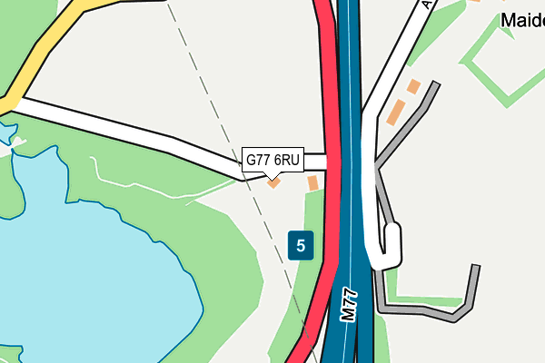 G77 6RU map - OS OpenMap – Local (Ordnance Survey)