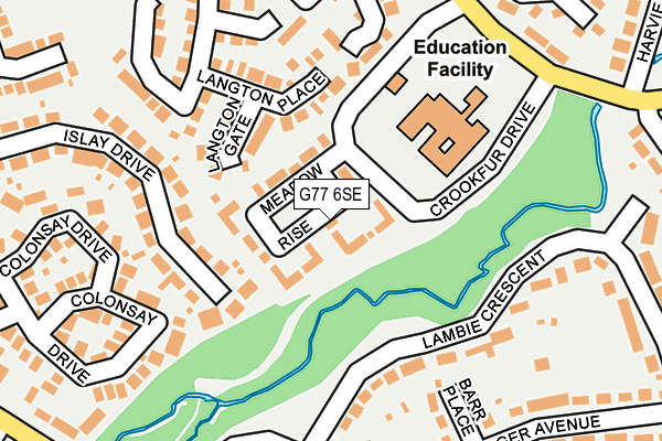 G77 6SE map - OS OpenMap – Local (Ordnance Survey)