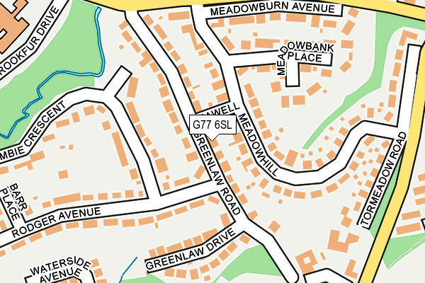 G77 6SL map - OS OpenMap – Local (Ordnance Survey)