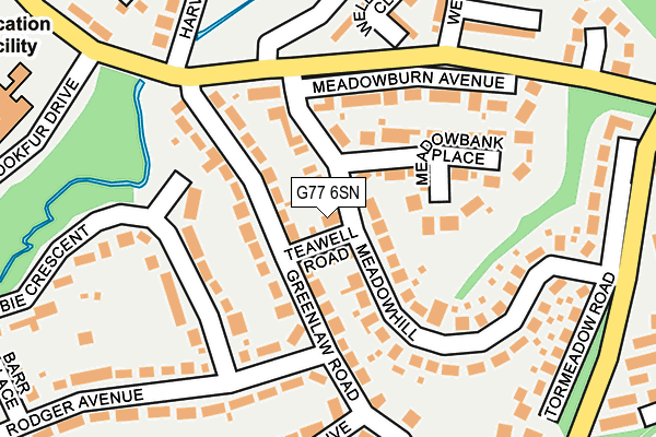 G77 6SN map - OS OpenMap – Local (Ordnance Survey)