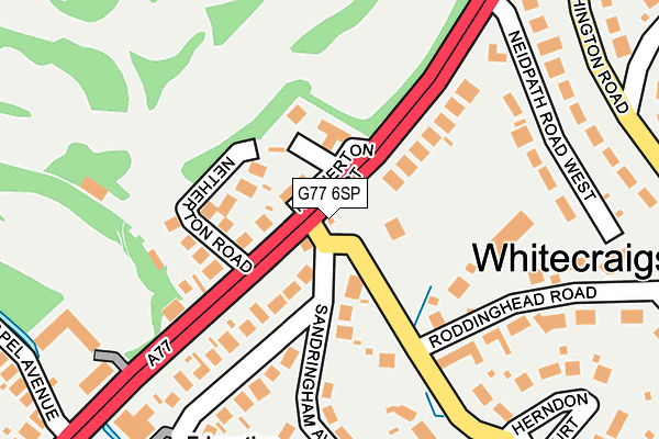 G77 6SP map - OS OpenMap – Local (Ordnance Survey)