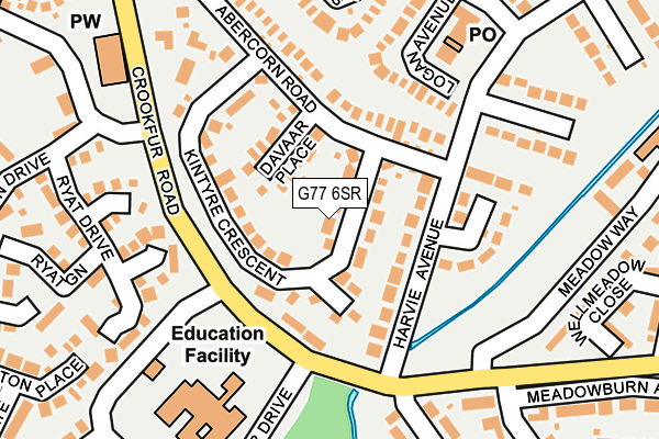 G77 6SR map - OS OpenMap – Local (Ordnance Survey)