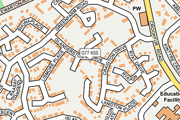 G77 6SS map - OS OpenMap – Local (Ordnance Survey)