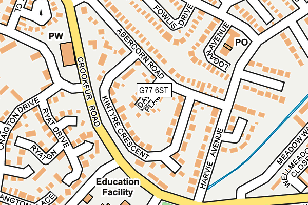 G77 6ST map - OS OpenMap – Local (Ordnance Survey)