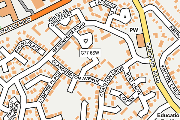 G77 6SW map - OS OpenMap – Local (Ordnance Survey)