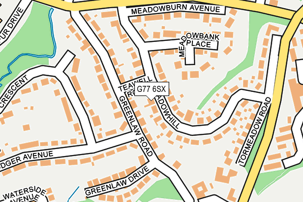 G77 6SX map - OS OpenMap – Local (Ordnance Survey)